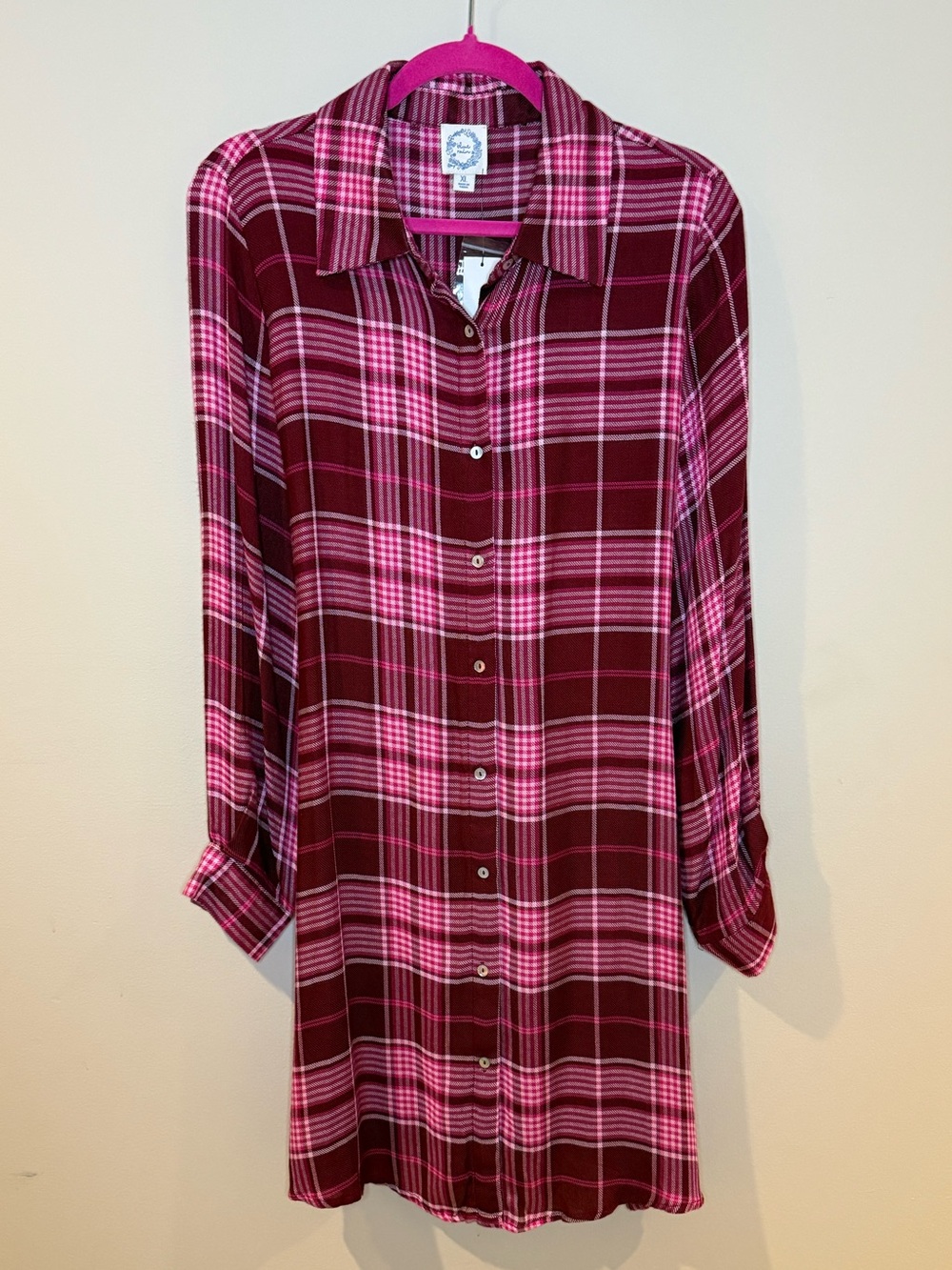 NWT Francesca's Collections Plaid Waist Tie Mini Dress - Size XL